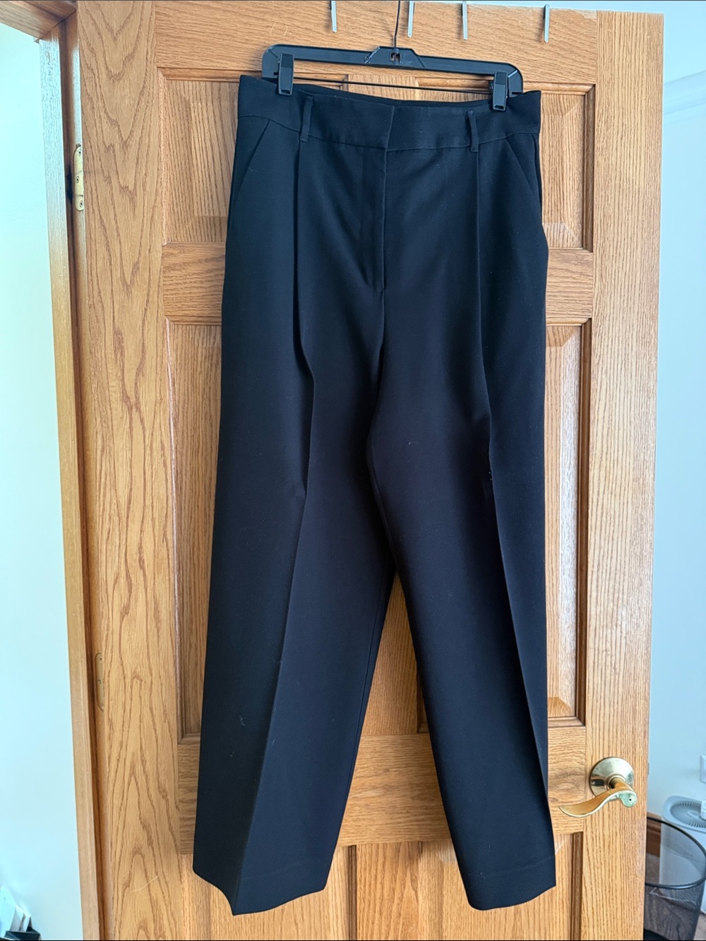OAK + FORT Black Tailored Wide-Leg Trousers